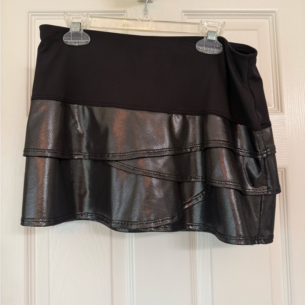 Lucky in Love Black and Silver Layered Skirt